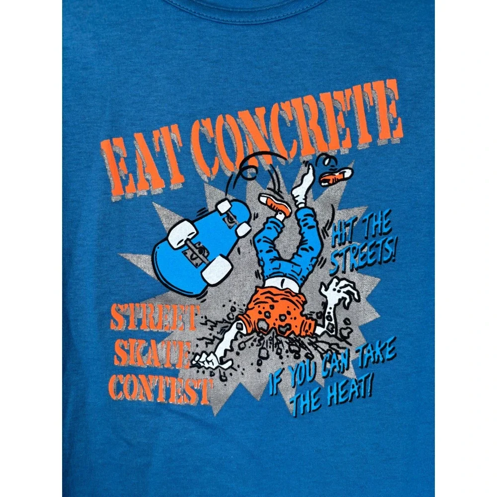 Energy Zone Boys Graphic Tank Top XL Street Skate Contest Eat Concrete Y2K‎ NWT